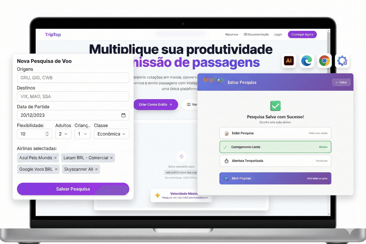 Interface do TripTop